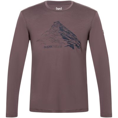 2. Koszulka z długim rękawem męska SUPER.NATURAL M Mountain Rise LS fioletowa