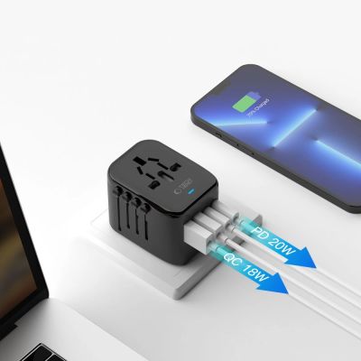 4. Adapter Tech-Protect TA200 EU / UK / US / AU - czarny