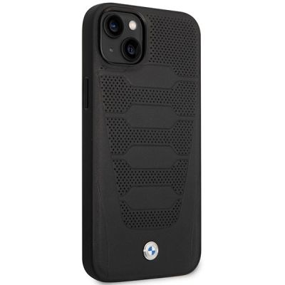 3. Etui BMW Leather Seats Pattern na iPhone 14 - czarne