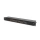 6. Digitus Panel krosowy (patch panel) 19'' 16x RJ45, LSA poziom, kat.6, ekranowany, 1U, czarny, prowadnica kabli