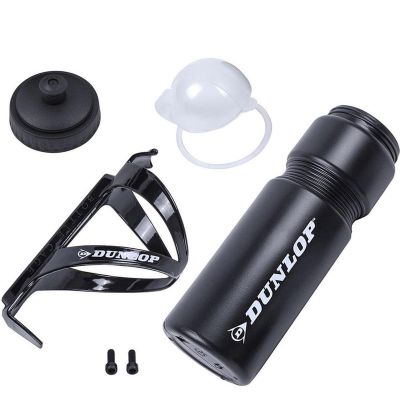 15. BIDON ROWEROWY DUNLOP 750ML Z KOSZYKIEM CZARNY