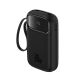 6. Powerbank Baseus QPow 2 30W 10000mAh z wbudowanymi kablami USB-C - czarny