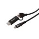 Equip 128437 adapter kablowy 3 m USB Type-C HDMI + USB Type-C Czarny