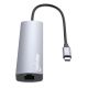 5. Manhattan 153959 stacja dokująca Przewodowa USB 3.2 Gen 1 (3.1 Gen 1) Type-C Srebrny