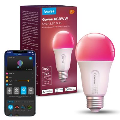 3. Govee Smart żarówka RGB 800LM, Wi-Fi + Bluetooth H6004CC1
