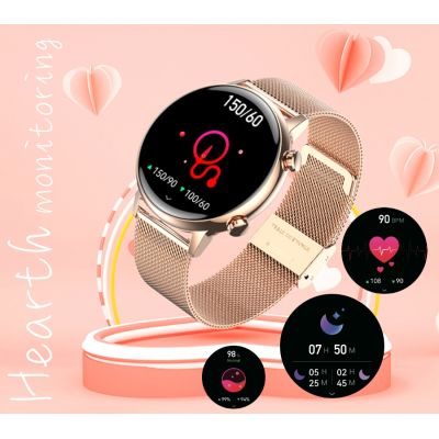 7. Smartwatch Damski RUBICON RNCF09 Rose Gold/Pink SMARUB234