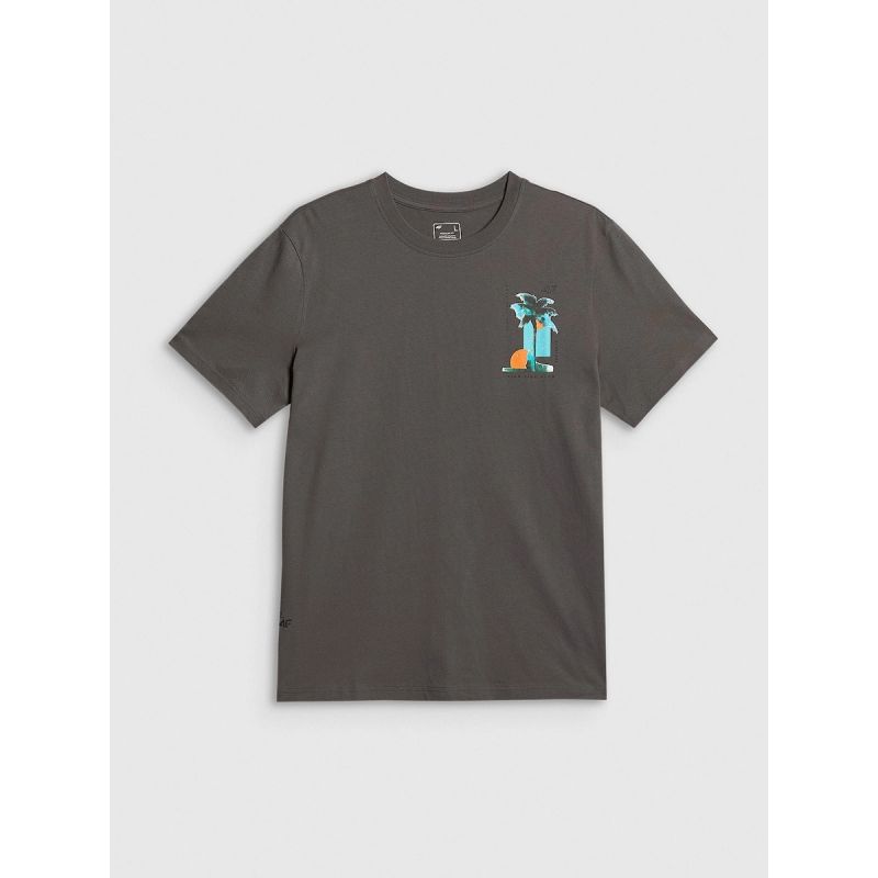 5. T-shirt regular z nadrukiem męski 4F 4FRSS26TTSHM4301-22S