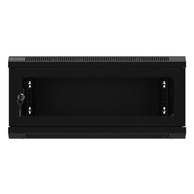 15. SZAFA INSTALACYJNA RACK WISZĄCA 19" 4U 600X450 CZARNA DRZWI PERFOROWANE LANBERG (FLAT PACK)
