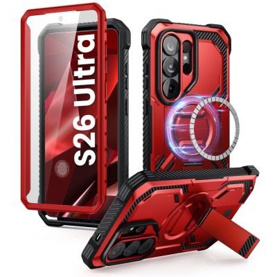 2. Etui Supcase ArmorBox Mag MagSafe na Samsung Galaxy S26 Ultra - czerwono-czarne