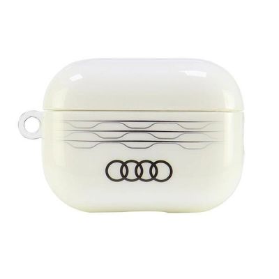 Etui Audi IML Geometric Pattern na AirPods Pro 2 - białe