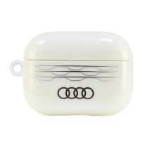 Etui Audi IML Geometric Pattern na AirPods Pro 2 - białe