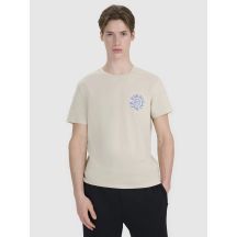 T-shirt regular z nadrukiem męski  4F 4FWSS25TTSHM1980-83S