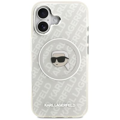 3. Etui Karl Lagerfeld IML Karl Head Logo MagSafe na iPhone 17 - szare