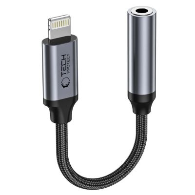 5. Adapter Tech-Protect UltraBoost Lightning / mini jack 3.5mm - czarny