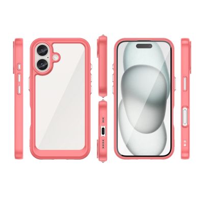 2. Etui Outer Space Case z żelową ramką do iPhone 16 Plus - czerwone
