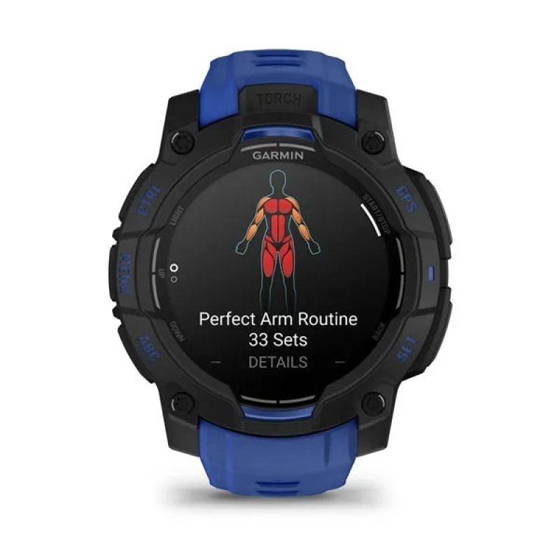 3. Smartwatch GARMIN Instinct 3 AMOLED 45mm Black/Bolt Blue