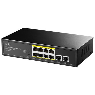2. Switch CUDY FS1010PG 8-Port 10/100M PoE+ 120W 2xGbE Uplink