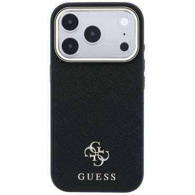 3. Etui Guess Saffiano Small 4G & Classic Logo MagSafe na iPhone 17 Pro Max / 18 Pro Max - czarne