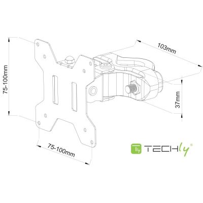 3. TECHLY UCHWYT NA SŁUP TV LED/LCD 13-30 CALI 10KG O