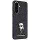 4. Etui Karl Lagerfeld Fixed Glitter Ikonik Logo Metal Pin na Samsung Galaxy A37 5G - czarne