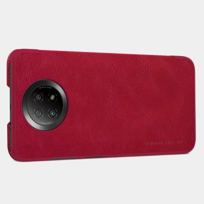 13. Nillkin Qin skórzana kabura etui Xiaomi Redmi Note 9T 5G brązowy