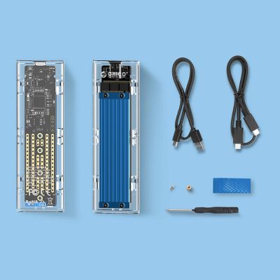 3. Kieszeń dyskowa Orico TCM2-C3 M.2 NVME na USB-C 10Gb/s - niebieska