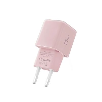 4. Ładowarka sieciowa Tech-Protect NCM25 USB-C PD 25W - różowa