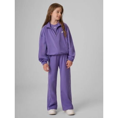 6. Bluza sportowa loose bez kaptura dziewczęca 4F 4FJRSS26TSWSF3057-51S