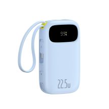 Powerbank Baseus EnerFill FC31 20000mAh 22.5W z wyświetlaczem cyfrowym z 2 wbudowanymi kablami - niebieski