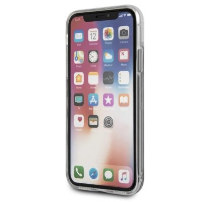 6. Etui Karl Lagerfeld Liquid Glitter na iPhone X - różowe