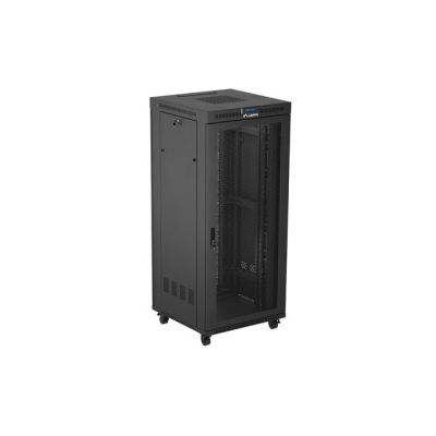 2. Szafa instalacyjna rack stojąca 19" 37U 800X800 czarna drzwi perforowane LCD Lanberg (Flat Pack)