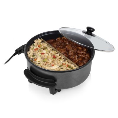 7. Tristar  | Wielofunkcyjna patelnia grillowa XL | PZ-9135 | Średnica 30 cm | Grill | 1500 W | Pokrywka w zestawie | Uchwyt stały | Czarny
