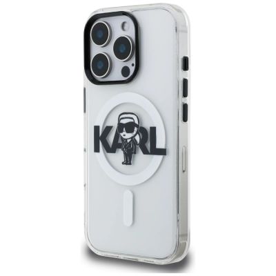 2. Etui Karl Lagerfeld IML Karl Sketch Logo MagSafe na iPhone 16 Pro Max - przezroczyste