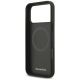 7. Etui Mercedes Leather Large Laurel Leave MagSafe na iPhone 17 Pro Max - czarno-szary