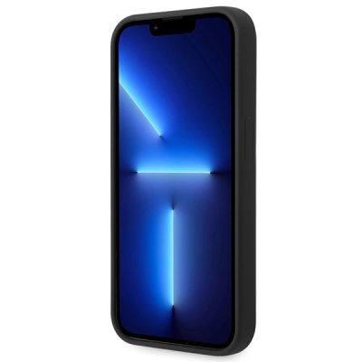 5. Etui Guess Silicone Vintage Gold Logo na iPhone 14 Pro - czarne