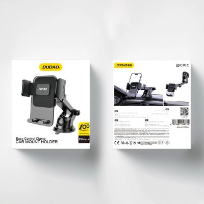 13. Uchwyt samochodowy Dudao F8Max+ na deskę rozdzielczą lub szybę - czarny