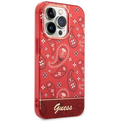 4. Etui Guess Bandana Paisley na iPhone 14 Pro Max - czerwone