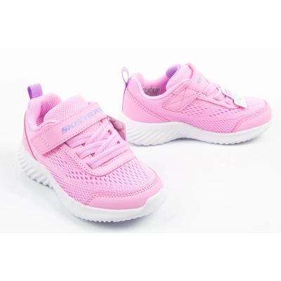 6. Skechers buty dziecięce sportowe Bounder różowe niemowlęce na rzep