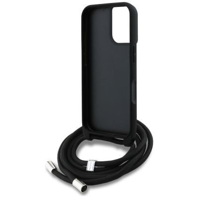 6. Etui Karl Lagerfeld Crossbody Grained Pattern & Logo do iPhone 16 - czarne