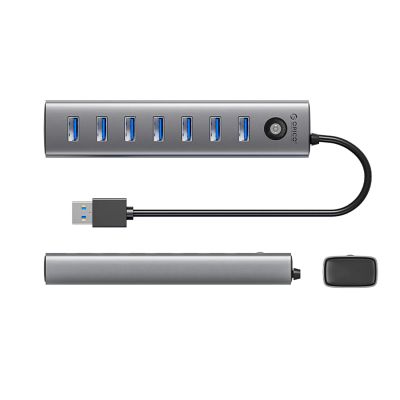 2. Hub Orico CL7U-U3 7x USB-A 3.0 + USB-C 5V/3A 1m - szary