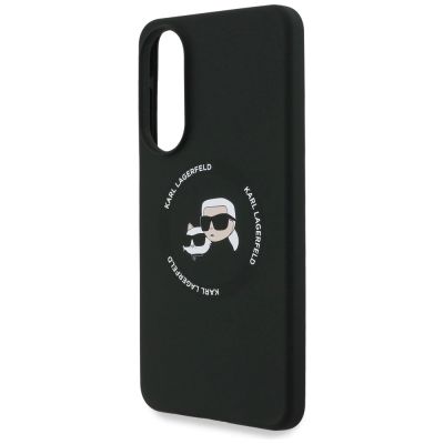6. Etui Karl Lagerfeld Silicone nauble Heads And Circle MagSafe na Samsung Galaxy S25 Edge - czarne