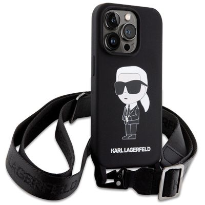 3. Etui Karl Lagerfeld Crossbody Silicone Ikonik do iPhone 15 Pro Max - czarne