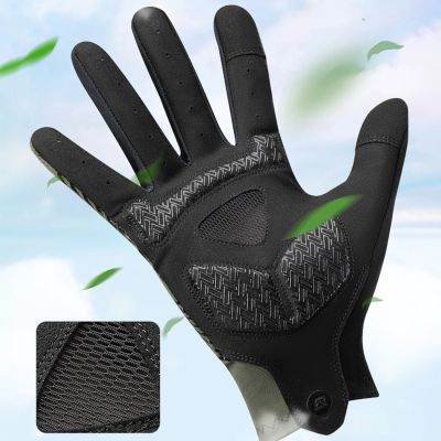 3. Rękawiczki rowerowe Rockbros wiosna/lato/jesień, pełne, rozmiar: XL - zielone