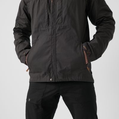 3. Kurtka z kapturem zimowa męska Fjällräven Skogsö Jacket M outdoorowa ocieplana szara (F81698-030)