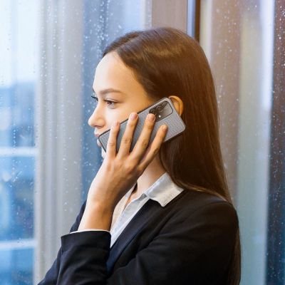 10. Dux Ducis Fino etui pokrowiec pokryty nylonowym materiałem Samsung Galaxy A72 4G szary