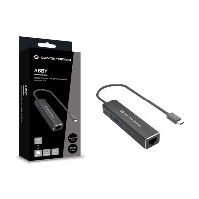 3. Conceptronic ABBY14B stacja dokująca Przewodowa USB 3.2 Gen 1 (3.1 Gen 1) Type-C Szary