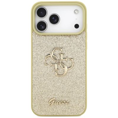 3. Etui Guess Fixed Glitter Big 4G na iPhone 17 Pro Max - złote