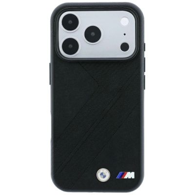 3. Etui BMW M Tire Track Metal Logo MagSafe na iPhone 17 Pro / 18 Pro - czarne