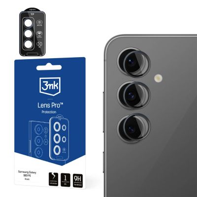 Szkło hartowane na obiektyw aparatu 3mk Lens Protection Pro do Samsung Galaxy S24 FE - czarne