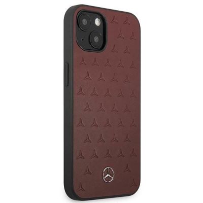 4. Etui Mercedes Leather Stars Pattern na iPhone 13 mini - czerwone